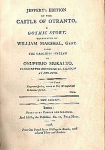 Title page from the 1796 edition of The Castle of Otranto